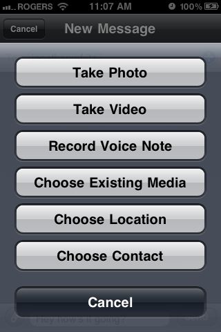 The send contact feature is especially useful for quickly sharing information